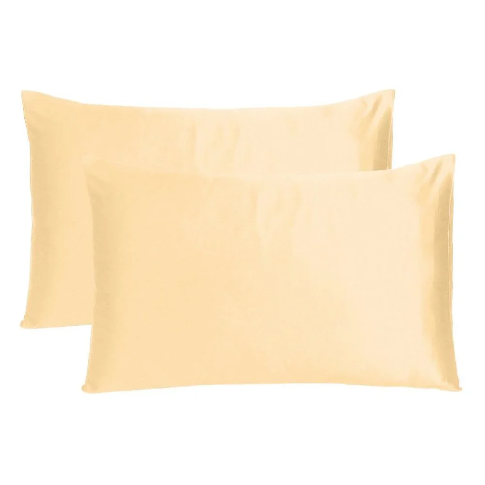 Oussum Decorative Silky Home Decor Satin Pillowcase for Hair and Skin set of 2
